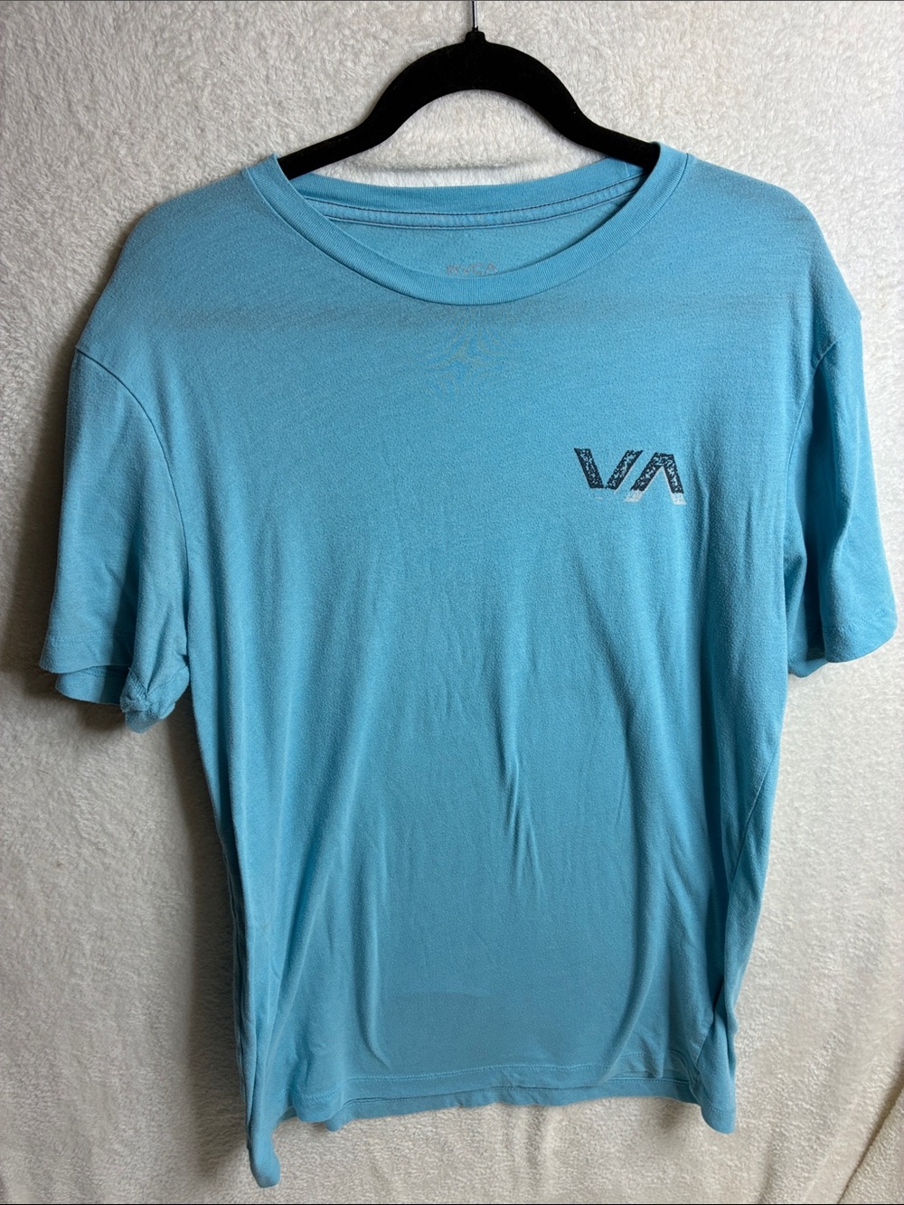RVCA Light Blue VA Logo Short Sleeve Tee